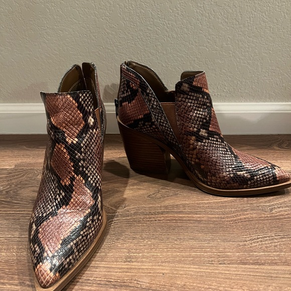 Vince Camuto Snack Skin Print Booties - Picture 9 of 9
